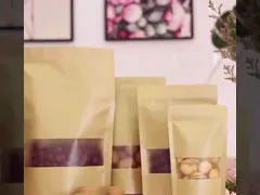 Гравированная печать Kraft Paper Ziplock Bags для экологически чистой упаковки video