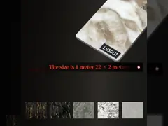 Панели стены ПВК бамбукового волокна угля мраморные анти- статическая изоляция жары video