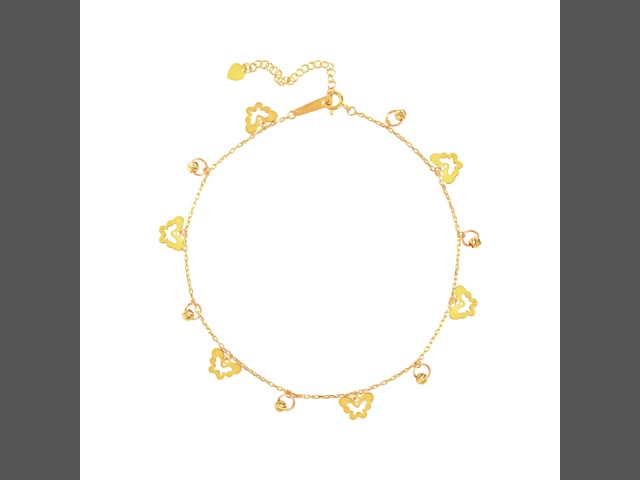 Персонализированные 18K золотые лодыжки: пользовательское название и первоначальный дизайн видео