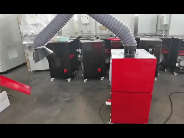 2.2kW Welding Service Smoke Evacuator Weld Smoke Collector With 3 Sections Flexible Inhalation Arm