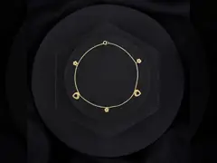 Design Your Own 18K Gold Anklet: Custom Names and Initials