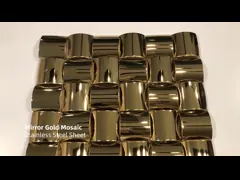 48ммx48мм Металлическая мозаичная плитка 304 Двухцветное зеркальное штампованная мозаичная плитка из нержавеющей стали video