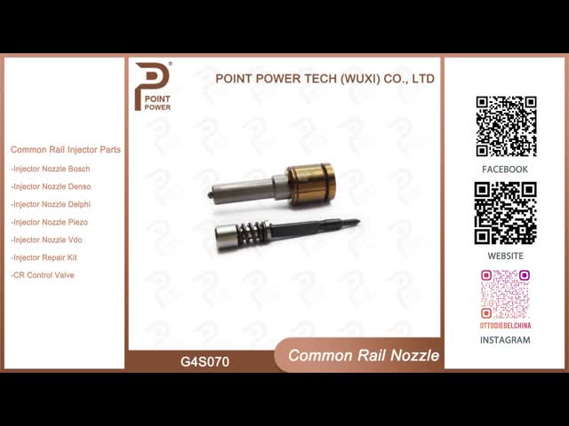 挿入器用コモンレールノズルG4S070 23670-0E060 / 295700-1110 / 295700-1140 応用TOYOTA