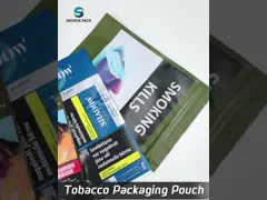 Водостойкая табачная упаковка мешок на заказ Zipper курительный лист сигаретный пакет video