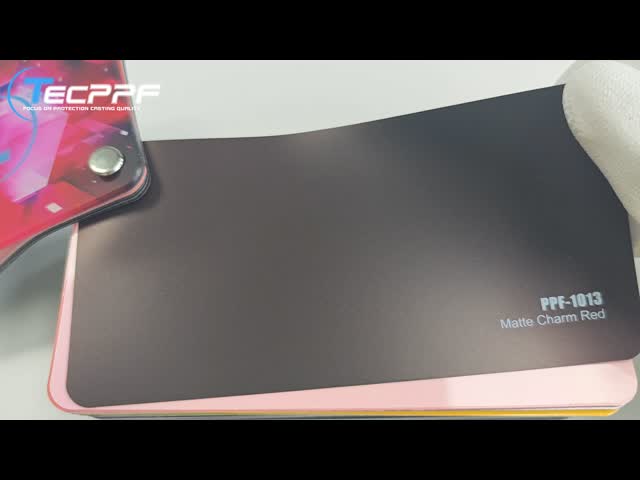 マット・チャーム レッド色 PPFラップ 8ミリ 変色保護フィルム
