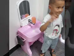 Настраиваемый логотип Пластиковый детский умывальный бассейн Пьедестал раковины Популярный дизайн video