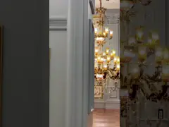 Европейский стиль Круглый большие кристаллические люстры Кристальные экстра большие люстры video