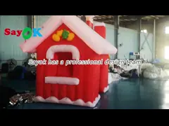 Shopping Mall Inflatable Holiday Decorations Inflatable Santa House Tent