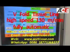 Facial Tissue Paper Making Machine V Fold Interfolded Up To 3000mm Wide Jumbo Roll