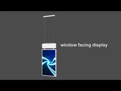 49 дюймовый двусторонний висячий дисплей: сверхяркий и подключенный к сети для коммерческого использования video