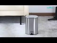 Закругленный прямоугольный мусорный бак Нержавеющая сталь Rolling Cover Step Pedal мусорный бак для кухни ванной офис 6L 12L 30L 50L video