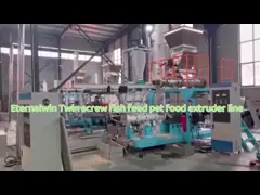 TWIN SCREW FEED EXTRUDER TILAPIA FLOATING FISH FEED PRODUCTION MACHINE CE / SGS CERTIFIED