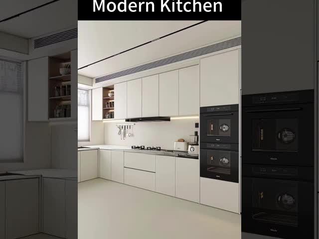 Melamina acabamento de laca Design Ranghood&Cooker Armários de cozinha de madeira maciça