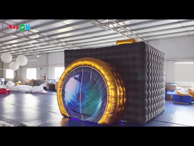 Камера раздувного шатра партии белая сформировала раздувную будочку фото для выставки водостойкой видео