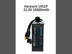 Herewin 14S1P 16Ah 51.8V LiPo Pouch UAV Battery 25C High Discharage Rate