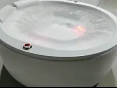 Elegant Double Circle Waterfall Spa Massage Bathtub Water Shortage Protection Sensor video