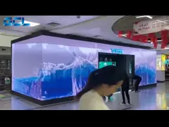 IP42 Rated P4mm Фиксированная установка Прозрачный светодиодный дисплей для знаковых зданий video