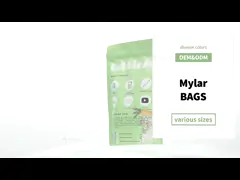 Специально напечатанная биоразлагаемая алюминиевая фольга без запаха печенье упаковка Kraft Paper Stand Up Ziplock Pouch Bags video