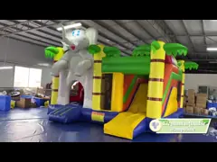 Home Mini Elephant Cartoon Inflatable Bouncer Castle For Kids Party