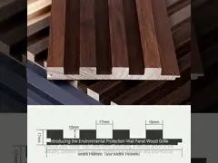 Паза гриля панели стены охраны окружающей среды панель стены деревянного твердая деревянная video