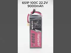 Высокая скорость высокая скорость 6S 100C 9Ah FPV Drone Battery Herewin 22.2V 725g video
