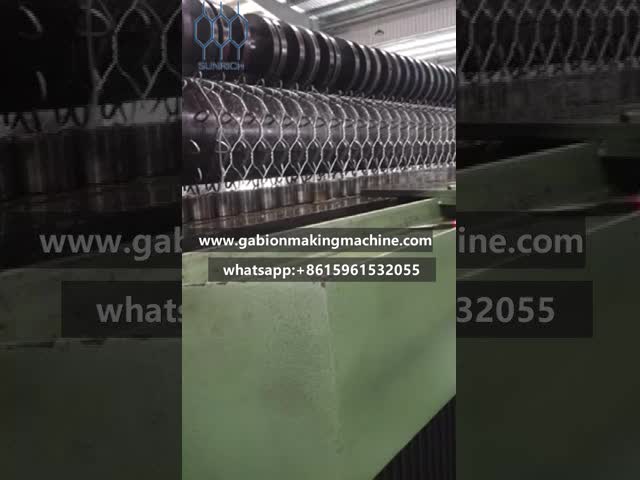 Servo Motor PLC Control Gabion Box Making Machine For Galvanised Steel Wire / PVC Coated Wire