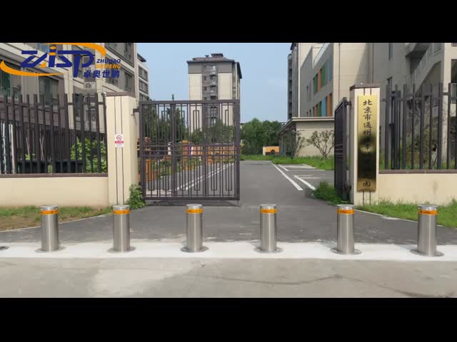 Automated Security Post Bollards With Remote Control For Vehicle Stopper