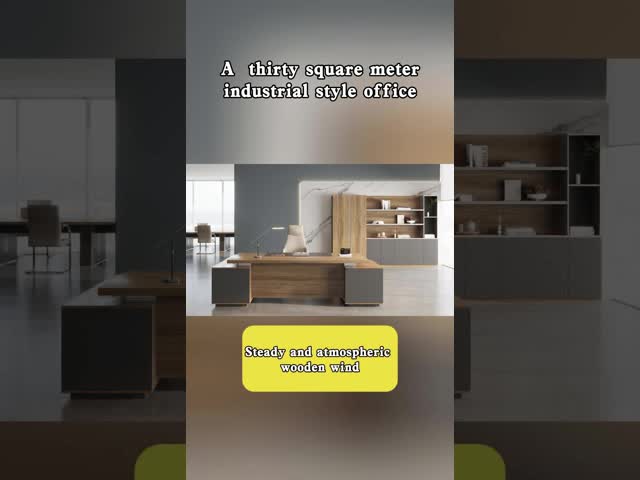 Ореховый цвет Современный менеджер Офисный стол Коммерческая мебель Поддержка настройки видео