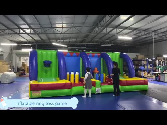 Целевая игра ПВХ надувные кольца Бросая игра с кольцами видео
