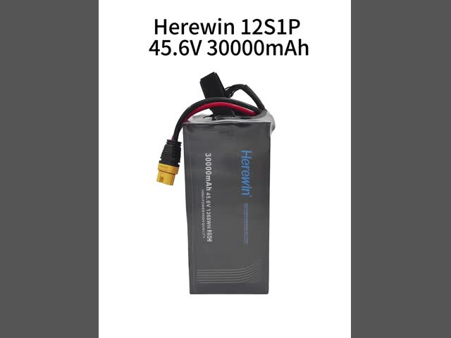 高電圧ソフトパック UAV バッテリー 45.6V 30000mAh 25C LiHv ドローン バッテリー Herewin 12S