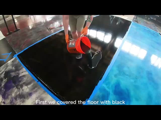 Самоуровняющее металлическое эпоксидное напольное покрытие для тяжелого использования видео