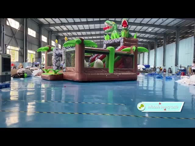 Durable Big Folding Inflatable Camo Bouncer For Amusement Park SGS CE video