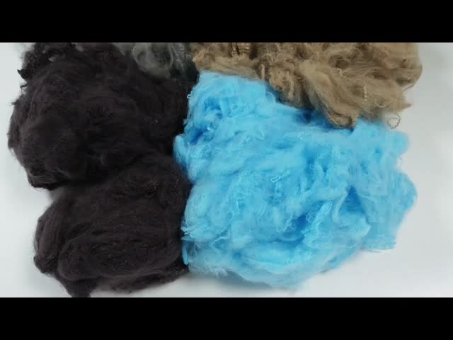Virgin 2.5D Green Dope Dyed Fiber Recycled PET Polyester Staple Fiber