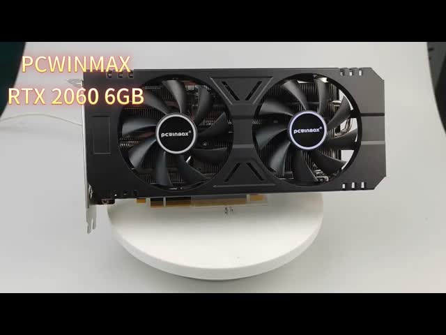 PCWINMAX Geforce RTX 2060 6GB GDRR6 1680MHz Двойные вентиляторы VR Ready HD DisplayPort DVI графическая карта