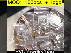 Custom PVC Jewelry Packaging Bags Personalised With Vibrant And Bright Printing