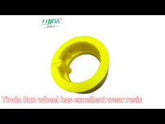 Cor personalizada Nível de ruído baixo Roda de borracha de rolos resistente ao desgaste