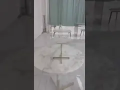 Bronze Finished Stainless Steel End Table With Modern Minimalist Design