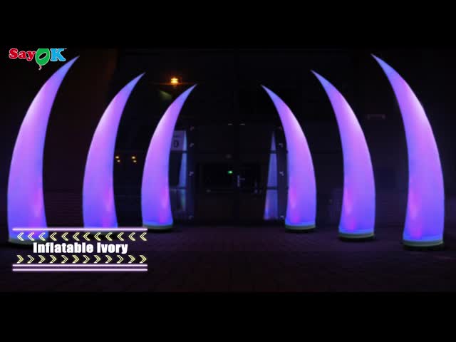 Специализированное белое светодиодное освещение надувная модель столб для декорации видео