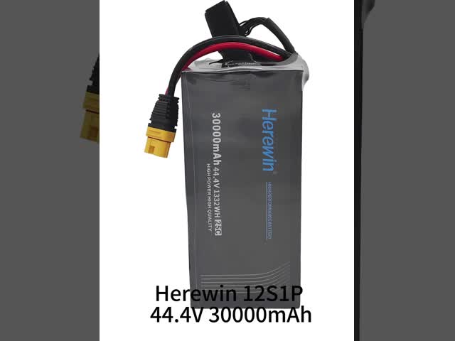 マッピングと調査 12S 30000mAh 25C 44.4V LiHv UAV ドローンバッテリーソフトパック ビデオ