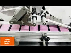 YM410 2024 Automatic Manufacturing Packaging Machine for Flat Top Side Sticker Labeling