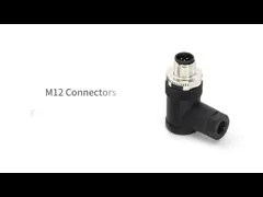 M12 Круговое соединитель 5 пин A код винтовой блокировочной розетки женский угол video