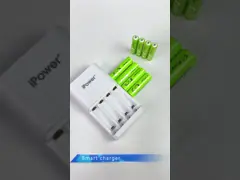 AA AAA NIMH / NICD быстрое зарядное устройство для аккумуляторов с прямым подключением США ЕС video