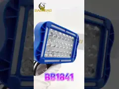 21 LED White Yellow Flash Aluminum Blue Casing Motorcycle Headlight video