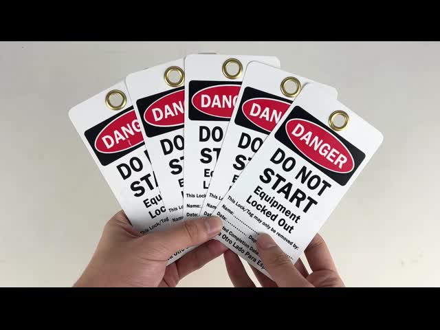 耐水性と耐久性のある産業用プラスチック安全タグ ビデオ