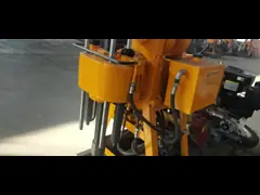 130m / 200m Depth Hydraulic Small Borehole Drilling Rig With 22HP Diesel Engine