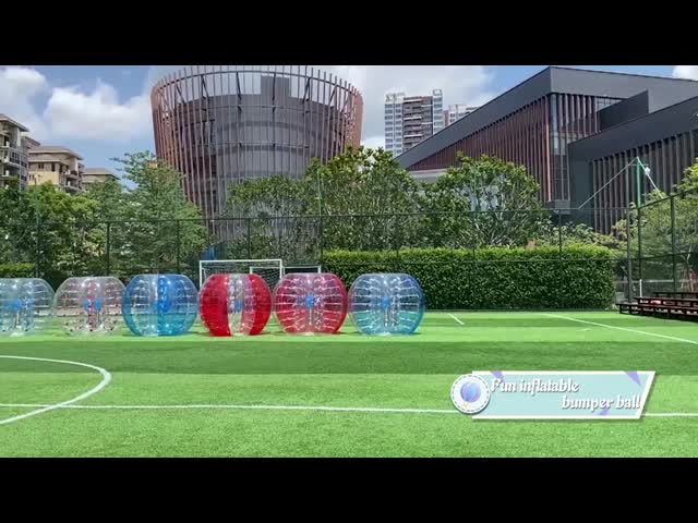 Надувные карнавальные игры для взрослых TPU PVC Body Zorb Bumper Ball Set Прозрачный синий розовый надувной пузырь Футбол видео