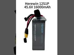 16000mAh 12S 45.6V 25C LiHv Pouch Cell Battery Soft Pack Herewin Батарея беспилотного летательного аппарата video