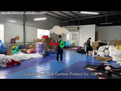 SGS Backpack Ball Inflatable Lighting Decoration Large Cloud Ornament  For Events