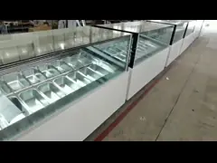 Frost Free Design -16-22C Tempered Glass Ice Cream Display Freezer