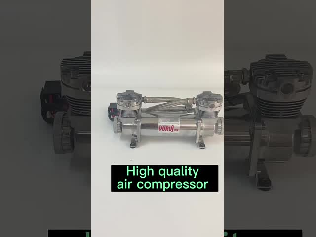 200psi 12 Volts Air Ride Suspension Compressor  Stainless Lead Hose 5 Gallon Air Compressor